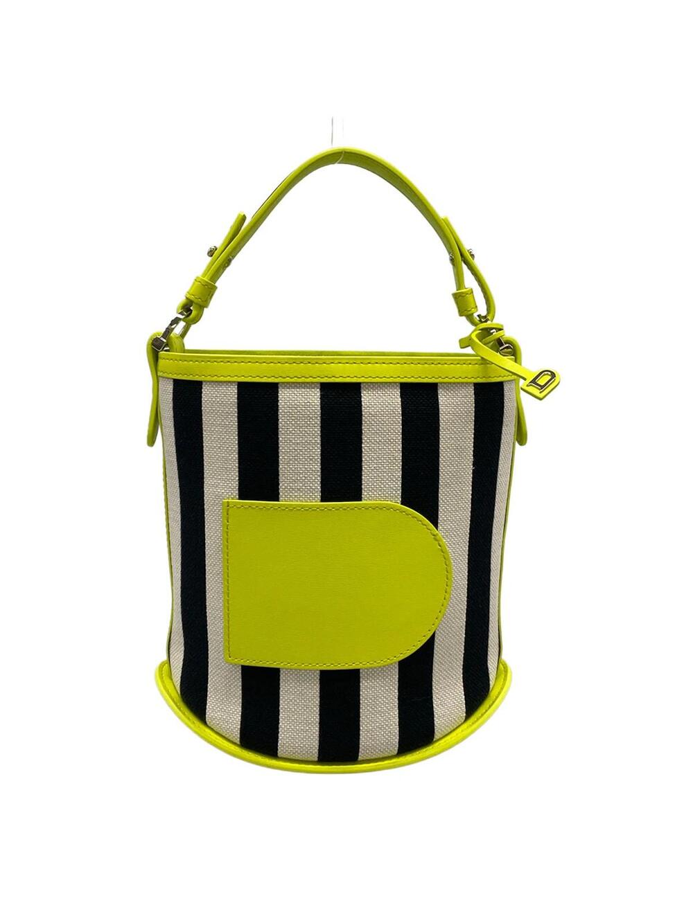Delvaux Bread Mini Bucket Cream Black #372672D14B